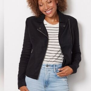 Marrakech zipper moto jacket in aged black size medium